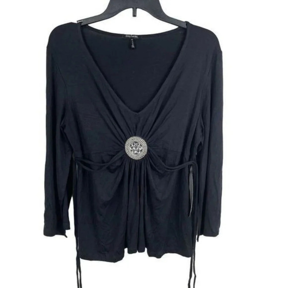 Daisy Fuentes Women 3/4 Sleeve V- Neck Blouses Size PM - Picture 1 of 8